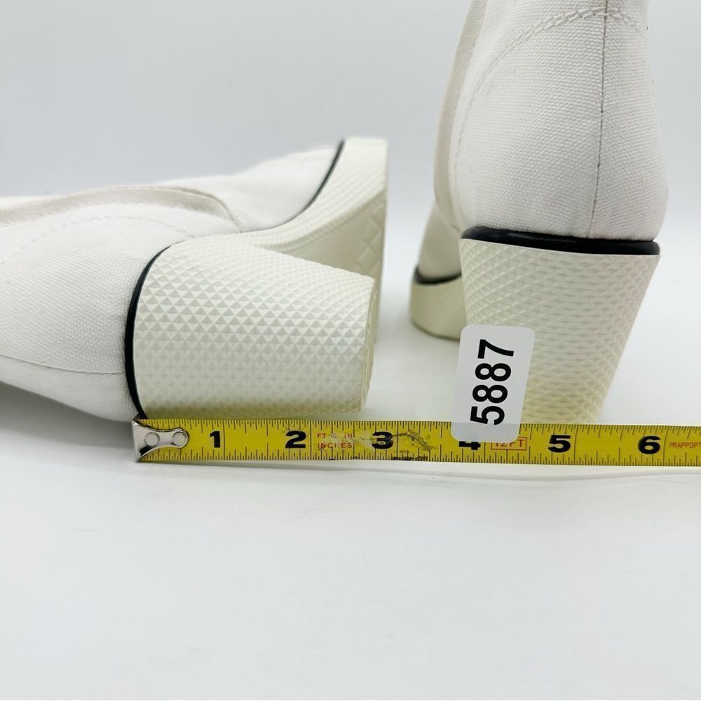 Giuseppe Zanotti White High-Top High Heeled Canvas Lace-Up Boots‎ Sneaker Sz 6 - Picture 11 of 11
